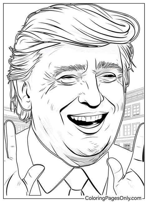 Donald Trump Thanking American - Free Printable Coloring Pages