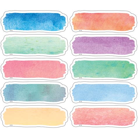 Watercolor Labels Magnetic Accents - TCR77362 | Teacher Created Resources