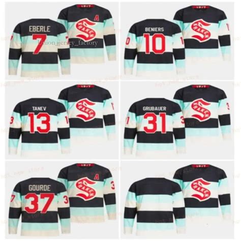 Deep Sea Blue 2024 Winter Classic Hockey Jerseys 37 Yanni Gourde 10 ...