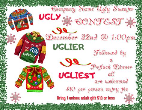 Ugly Sweater Flyer Template