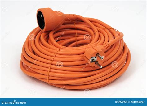 Coiled Extension Cord stock photo. Image of white, closeup - 9920906