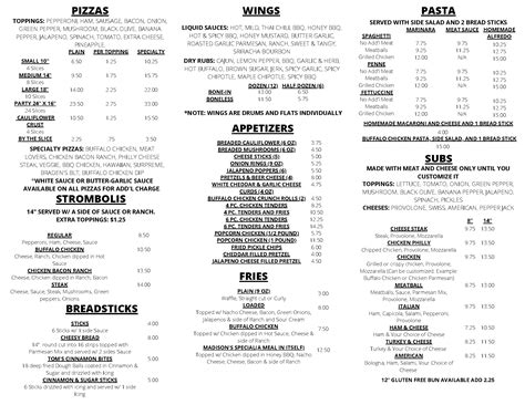 Menu — Lou Who's Pizza & Pasta