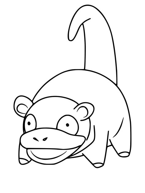 Pokemon Slowpoke coloring pages - Free Printable