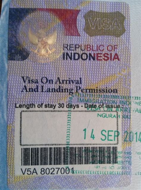 Indonesia Visa On Arrival regulations - Bali in a nutshell