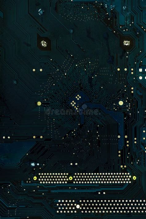 Digital Circuit Board with Microchips Stock Image - Image of circuit ...