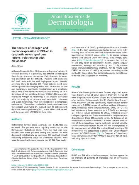 (PDF) The texture of collagen and immunoexpression of PRAME in ...