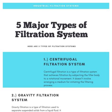 5 Major Types of Filtration Systems | PDF