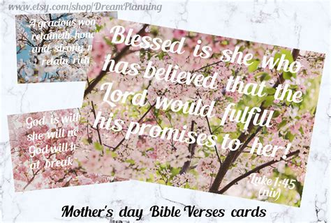 Mother's Day Bible Verses Cards Bible Journaling Cards Bible Bookmarks Scripture Memory Cards ...