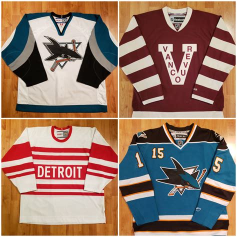 [FS] A random assortment for sale (Sharks, Wings, Canucks)! : r/hockeyjerseys