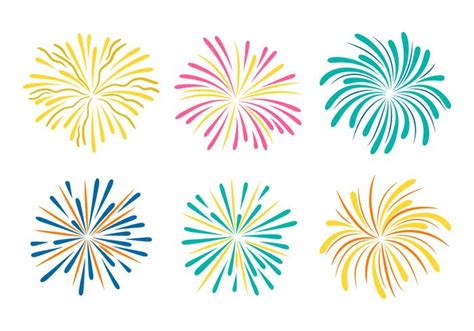 Fireworks with White Background Vector Collection 161927 Vector Art at Vecteezy