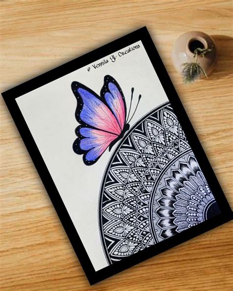 Butterfly mandala art|Mandala Art | Easy mandala drawing, Book art, Book art diy