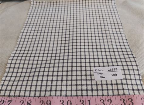 Grid check fabric, in a grid pattern or windowpane check pattern,