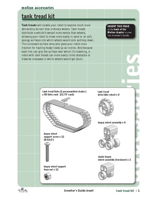 Tank Tread Kit: Motion Accessories | PDF | Wheel | Equipment