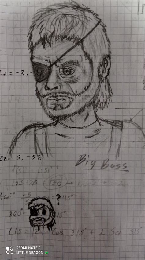 Here's a Big boss fan art... I'm still learning : r/metalgearsolid