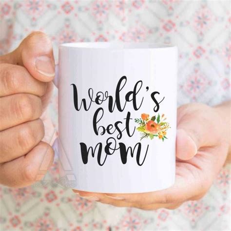 Christmas Gifts For Mom "World's Best Mom" Coffee Mug, Mom Birthday Gifts, Mom Tea Cup, Gift ...