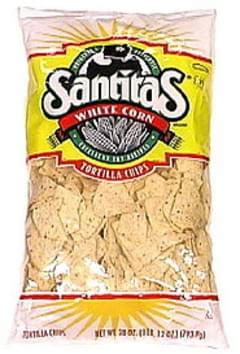 Santitas White Corn Tortilla Chips Tortilla Chips - 28 oz, Nutrition ...