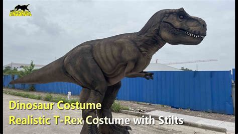 Jurassic Realistic T-Rex Costume with Stilts | Dinosaur Costume - YouTube