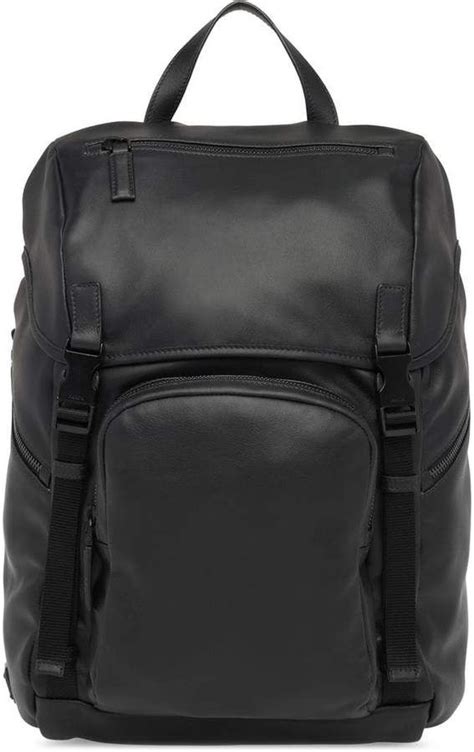 Prada Leather backpack | Leather backpack, Black leather backpack, Prada leather