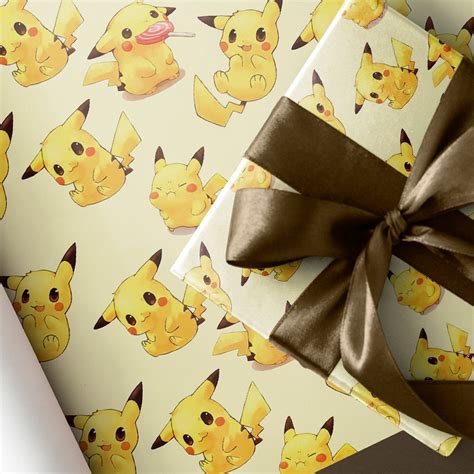 Pikachu Wrapping Paper Gift Wrap - Etsy