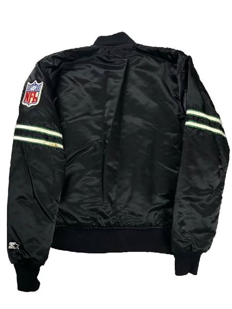 New York Jets 80s Black Satin Jacket | RockStar Jacket