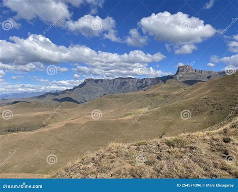 Green Mountains Drakensberg Amphitheatre Tugela Falls Stock Photo - Image of africa, mountains ...