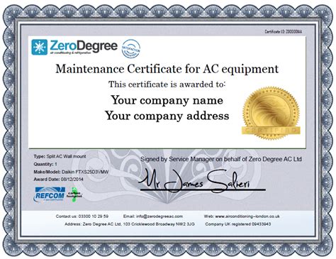 Free HVAC Experience Certificate Template Download In Word,, 52% OFF