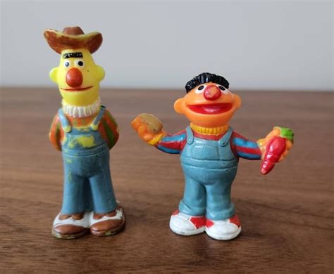 Vintage Sesame Street PVC Bert and Ernie Farmer Figures. - Etsy