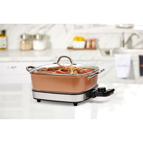 Copper Chef 2-Piece 12" Electric Skillet - Walmart.com - Walmart.com