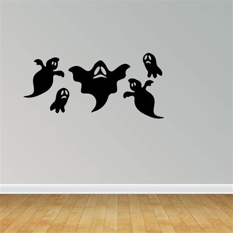 Halloween Scene Ghost Halloween Decal Halloween Sticker Halloween Window Decal Ghost Decal ...