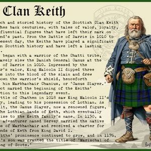 Clan Keith Scottish History Poster - Etsy