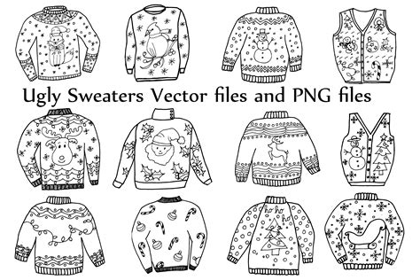 Ugly Sweater ClipArt and Vector | Illustrations ~ Creative Market