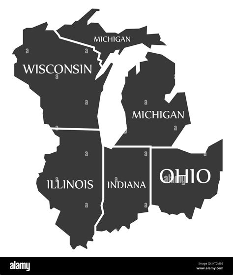 Map Wisconsin Michigan - London Top Attractions Map