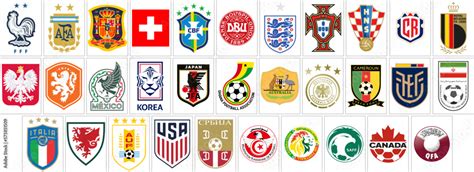 collection of national football team logos all over the world ...