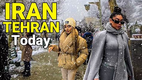 IRAN 2023 - A Very Cold Snowy Day in Center of TEHRAN Walking Vlog ...