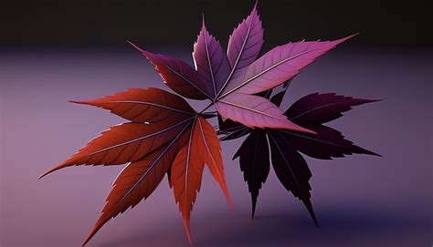 Premium Photo | Japanese maple leaf digital art illustration generative ai