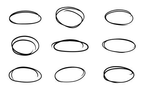 Hand drawn circle line sketch message note round circles 2406261 Vector ...