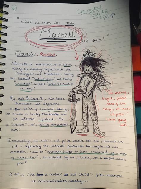 Macbeth’s character in a simplistic analysis : r/GCSE