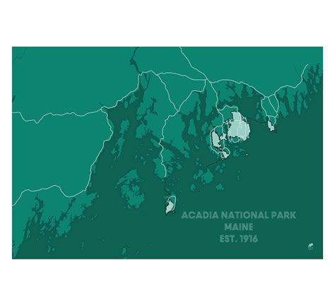 Acadia National Park Map | Acadia national park map, National parks map, Yellowstone map