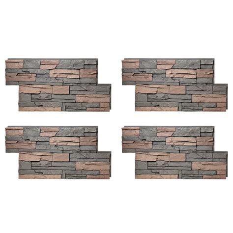 GenStone Stacked Stone 28-sq ft Stratford Faux Stone Veneer at Lowes.com