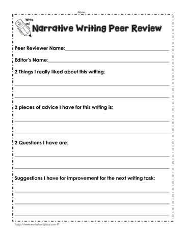 Peer-Review-for-Writing Worksheets