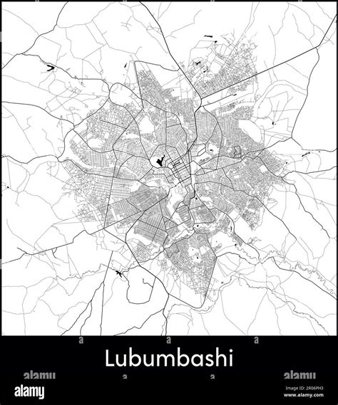 City Map Africa Democratic Republic of Congo Lubumbashi vector illustration Stock Vector Image ...