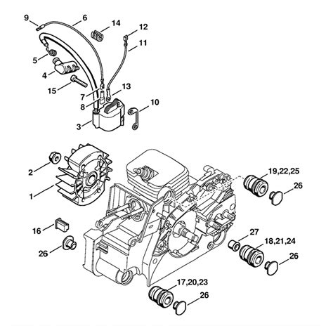 Stihl MS 170 Chainsaw (MS170C-E) Parts Diagram, Ignition System AV System