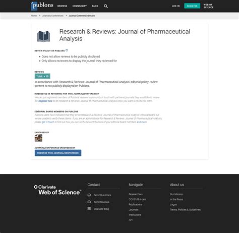 Journal of Pharmaceutical Analysis JPA | Research & Reviews