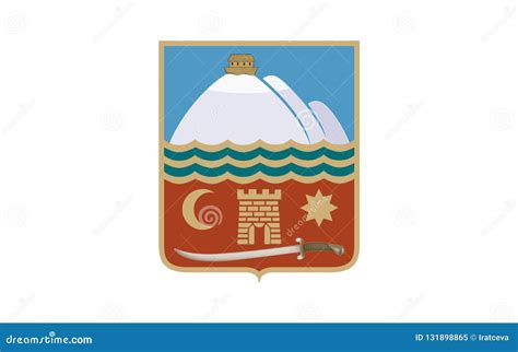 Flag of Nakhchivan, Azerbaijan Stock Illustration - Illustration of ...