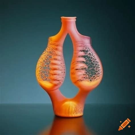 Artistic depiction of a scientific glassware on Craiyon