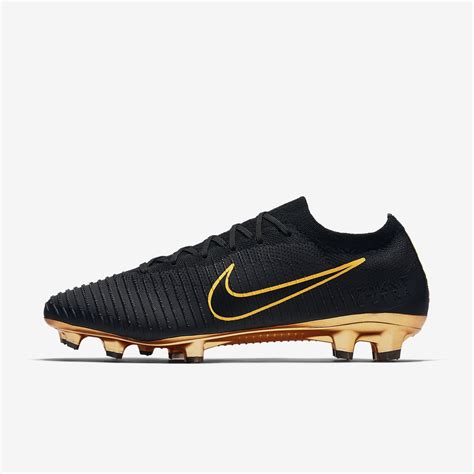 Nike Mercurial Ultra Flyknit Vapor FG - Black / Metallic Vivid Gold / Black - Football Shirt ...