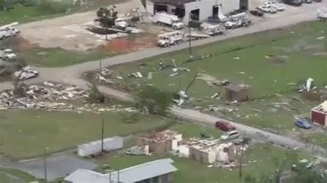 Aerial view of tornado damage in Franklin, Texas | khou.com