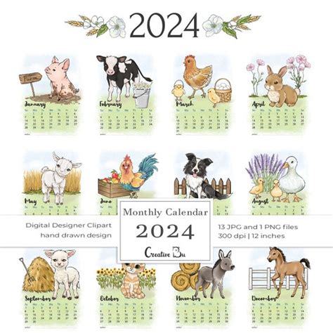 Animals Calendar 2024 - Barby Carlynn