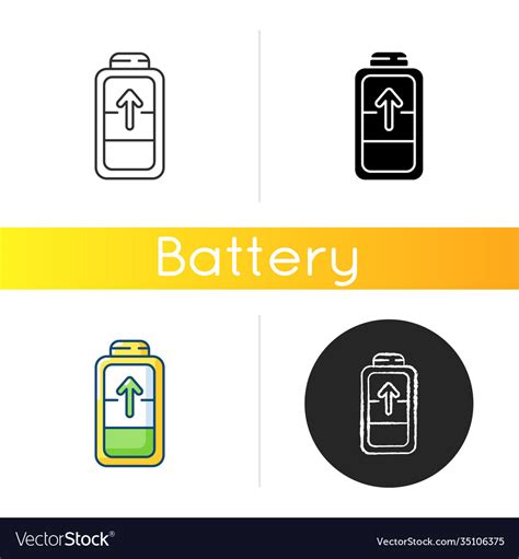 Battery charging process icon Royalty Free Vector Image