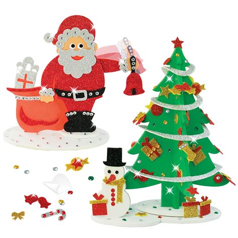 Buy ImagimakeChristmas Craft Kit - 3D Santaclaus, Sparkling Christmas ...